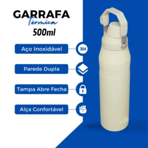 GARRAFA TERMICA ACO INOX COM ALCA 500ML BEER PINTS - Image 4
